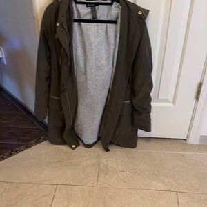 INC International Concepts Dark Olive Military Jacket